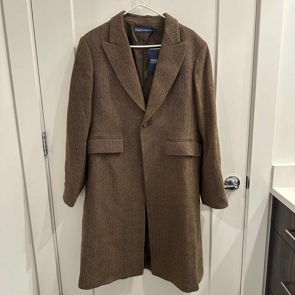 Ralph Lauren Brown-Tan Wool Coat